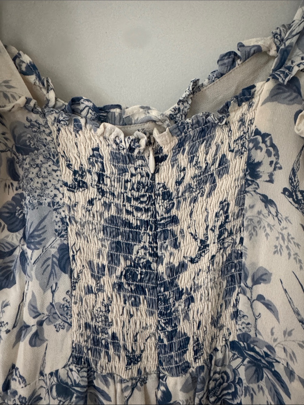 REFORMATION Blue White Floral Nikita Dress 10 - Picture 7 of 11